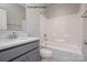 Modern bathroom featuring a vanity with a solid surface top and a shower-tub combination at 2216 Camber Dr # Cwo0074, Gastonia, NC 28054
