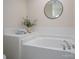Bathroom with a large soaking tub and neutral decor at 2937 Bellasera Way, Matthews, NC 28105