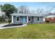 Charming single story house with a well maintained lawn and a light blue front door at 4501 Knollcrest Dr, Charlotte, NC 28208