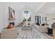 Spacious living room with a fireplace, chic furniture, and an abundance of natural light at 144 Sardis Ln, Charlotte, NC 28270