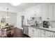 Modern kitchen features white cabinets, stainless steel appliances, and a gray backsplash at 1601 Rosegate Ln, Stanfield, NC 28163