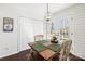 Eat-in kitchen area featuring a rustic wooden table set, white walls, and views of the outside at 1601 Rosegate Ln, Stanfield, NC 28163