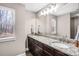 Bathroom with double sink vanity with granite countertop at 247 Reese Wilson Rd, Belmont, NC 28012