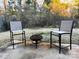 Outdoor seating area with a fire pit creates a cozy backyard ambiance at 5702 Burning Ridge Dr, Monroe, NC 28110