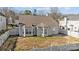Aerial view of a home with a white fence and private backyard at 5720 Parkstone Dr, Matthews, NC 28104