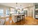 Beautiful kitchen features an island, stainless steel appliances, and modern white cabinets at 2125 Partridge Berry Ln, Rock Hill, SC 29730