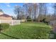 Spacious backyard with lush lawn, fenced perimeter, and mature trees for privacy at 3428 Orr St, Charlotte, NC 28269