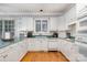 Traditional kitchen featuring white cabinets, green countertops, and modern appliances at 5125 Belicourt Dr, Charlotte, NC 28277