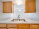 Well-lit kitchen features stainless steel double sink and light wood cabinetry at 702 Selma Burke Ln, Matthews, NC 28105