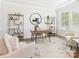 Stylishly decorated office space featuring neutral tones, modern shelving, a sleek desk, and comfortable seating at 1010 Rolling Meadows Dr # Rm14, Mooresville, NC 28115