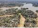 Overhead view showcases the homes near a river with natural landscaping at 1205 Molokai Dr, Tega Cay, SC 29708