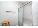 Clean bathroom featuring a glass door shower at 1205 Molokai Dr, Tega Cay, SC 29708