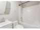 Bathroom featuring a shower-tub combination and modern fixtures at 124 Woodside Ln, Lancaster, SC 29720