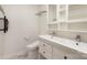 Bathroom featuring a double sink vanity and modern fixtures at 124 Woodside Ln, Lancaster, SC 29720