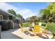 Outdoor patio with comfortable seating around a firepit, perfect for entertaining at 150 Harbor Cove Ln, Mooresville, NC 28117