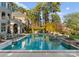 Beautiful backyard pool with lounge seating, outdoor dining and a large, elegant deck perfect for entertaining at 18432 Harbor Light Blvd, Cornelius, NC 28031