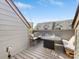 Cozy outdoor seating with a modern gas fire pit and views of the neighborhood at 4010 Citra Ln, Charlotte, NC 28217