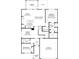 Detailed floor plan showcasing the layout of the first floor, including bedrooms, kitchen, and living areas at 4035 Vista Pine Dr, Charlotte, NC 28215