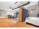 Spacious open floor plan combining living and sleeping area with modern decor at 404 N Laurel Ave # 18, Charlotte, NC 28204