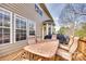 The outdoor back deck features a large patio table and multiple seating arrangements at 6458 Chadwell Ct # 30, Indian Land, SC 29707