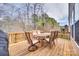 Outdoor back deck features wooden flooring, patio furniture, and a built-in staircase at 6458 Chadwell Ct # 30, Indian Land, SC 29707