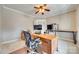 Functional home office with a wooden desk and comfortable seating, ideal for remote work at 6458 Chadwell Ct # 30, Indian Land, SC 29707