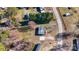 Aerial view of a well-maintained home in a serene neighborhood with mature trees at 8670 Carroll St, Hickory, NC 28601