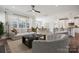 Bright and airy open-concept living space featuring a modern kitchen and comfortable seating area at 9096 El Sworth Dr, Sherrills Ford, NC 28673