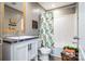 Cozy bathroom featuring a vanity with storage, a shower-tub combo, and stylish decor creating a functional space at 00 Old York Rd, Chester, SC 29706
