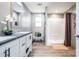 Modern bathroom with double vanity, walk-in shower, sleek fixtures, and neutral tones for a relaxing experience at 00 Old York Rd, Chester, SC 29706