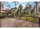 Spacious wooden deck to enjoy the beautiful trees and backyard at 10031 Bora Bora Dr, Tega Cay, SC 29708