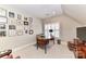 Well-lit office space with a built-in desk and ample storage at 1017 Patrick Johnston Ln, Davidson, NC 28036