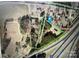 Aerial view of a large lot surrounded by trees, showcasing its privacy and potential for development at 14818 Hooks Rd, Matthews, NC 28105