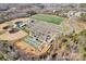 Aerial view of the community sports fields, parking, and recreational areas at 2172 Paddlers Cove Dr, Clover, SC 29710