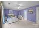 Spacious bedroom with carpet floors, a ceiling fan, and a window at 4739 Binfords Ridge Rd, Charlotte, NC 28226