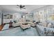 Open-concept living room featuring large windows and comfortable seating at 4739 Binfords Ridge Rd, Charlotte, NC 28226