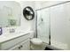 Clean bathroom with white subway tile shower, modern vanity, and stylish fixtures at 611 Yucatan Dr, Waxhaw, NC 28173
