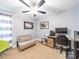 Bedroom featuring a comfortable seating area and desk, ideal for work and relaxation within the home at 1004 Loganberry Ln, Salisbury, NC 28146
