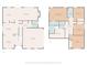Detailed floor plan showcasing the layout of the first and second floors, including the kitchen, bedrooms, and garage at 1004 Loganberry Ln, Salisbury, NC 28146