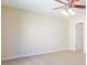 Neutral bedroom featuring carpeted floors, a ceiling fan and ample space for furniture at 10546 Tintinhull Dr, Indian Land, SC 29707