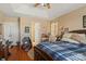 Bedroom with bed and door leading to the en suite bathroom at 1275 Rocky Ridge Trl, Salisbury, NC 28146