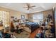 Bedroom with vaulted ceiling, ceiling fan, and large window at 1275 Rocky Ridge Trl, Salisbury, NC 28146