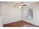 Bright bedroom with hardwood floors, a ceiling fan, and a window with natural light at 1386 Walnut Hill Dr, Rock Hill, SC 29732