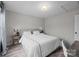 Bedroom featuring gray walls, modern decor and wood floors at 201 Bennett Trail Dr, Mount Holly, NC 28120