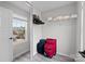 Organized walk-in closet with shelves and hanging space, offering efficient storage solutions and natural light at 201 Bennett Trail Dr, Mount Holly, NC 28120