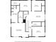 Detailed floor plan showcasing the layout of the bedrooms, bathrooms, Gathering room, and laundry area at 2988 Clover Nw Rd, Concord, NC 28027