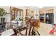 Open kitchen and dining area with table, chairs, and stainless steel appliances at 2988 Clover Nw Rd, Concord, NC 28027