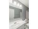 Bathroom with vanity, large mirror, and updated fixtures at 6126 Eagle Peak Dr, Charlotte, NC 28214