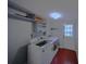 Convenient laundry room with washer, dryer, and storage shelves at 6126 Eagle Peak Dr, Charlotte, NC 28214