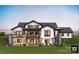 Beautiful backyard elevation featuring multiple covered patios and lush landscaping at Lot 17 Ridgeview Ln, Iron Station, NC 28080